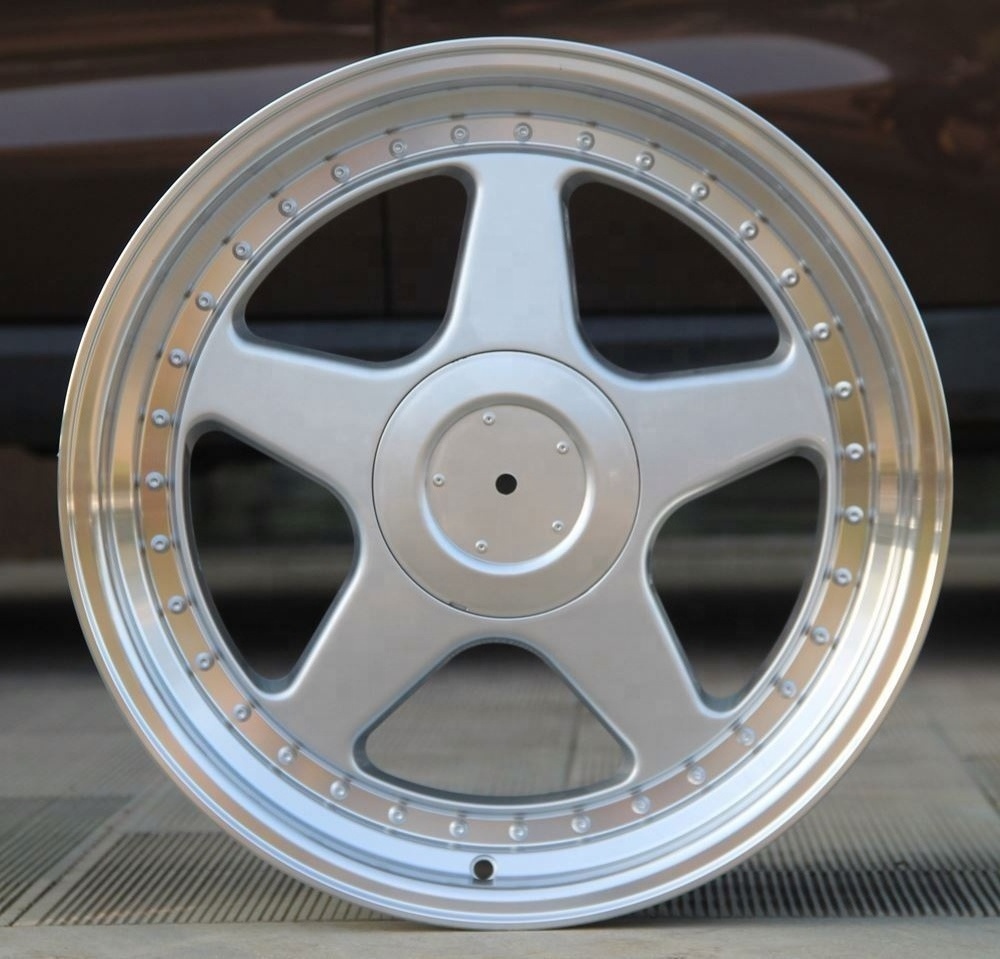 115 120 Staggered Deep Dish Star Wheels for Sale 15 16 17 18 Inch 100 105 108 112 114.3 Aluminum Alloy Car Mesh Silver 1 Years