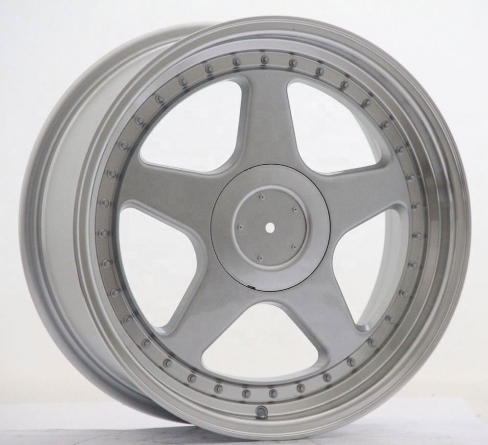 115 120 Staggered Deep Dish Star Wheels for Sale 15 16 17 18 Inch 100 105 108 112 114.3 Aluminum Alloy Car Mesh Silver 1 Years