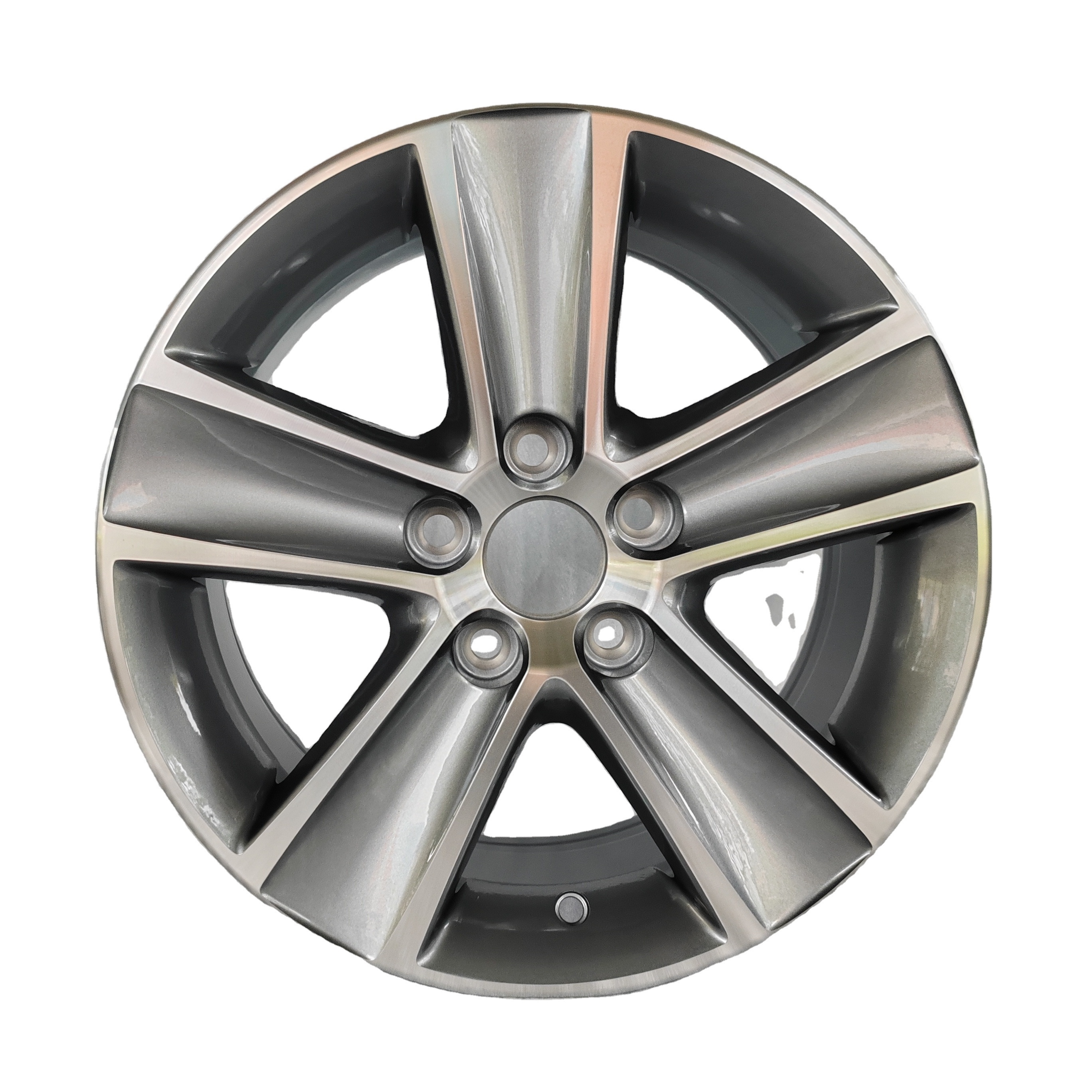 Factory manufactures 14 inch 5 Holes Gun gray machined face Aluminum alloy wheels High quality passenger car wheel Rims For Sale