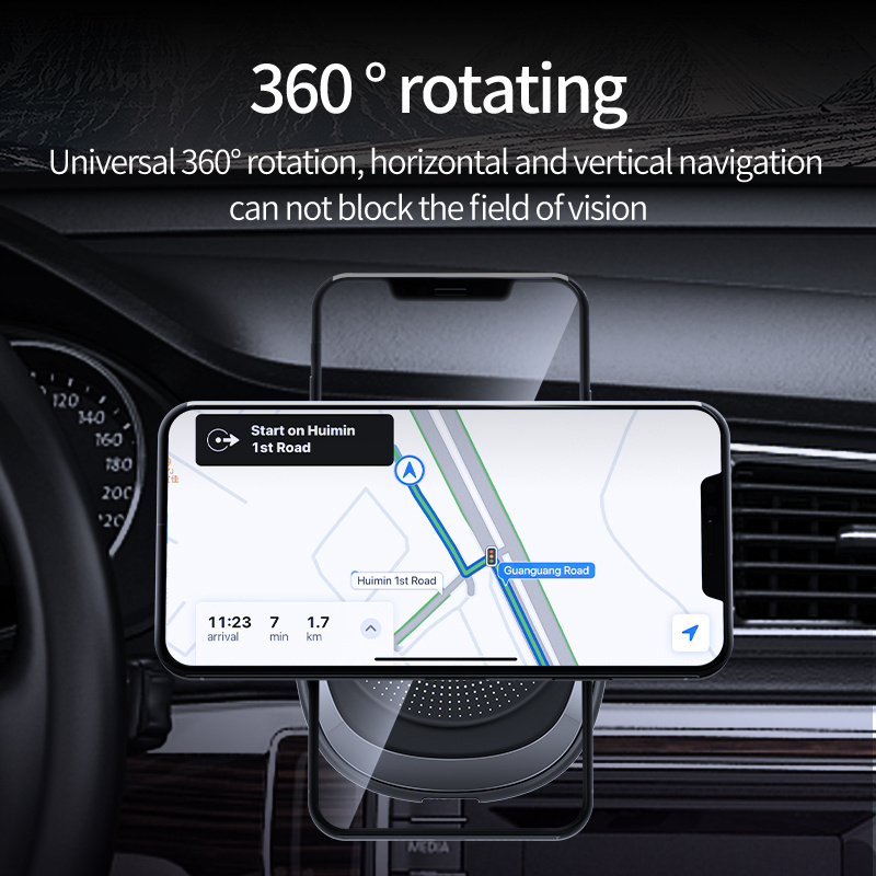 Universal Smartphone 15W Car Wireless Charging Magnetic Car Mobile Phone Holder Fast Wireless Charger For Car