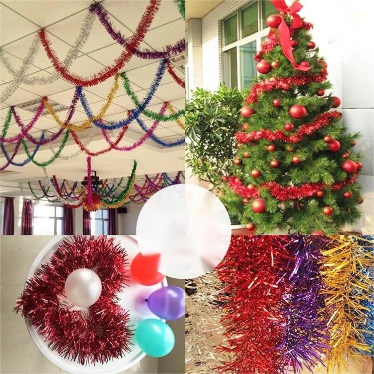 Hot Sale Shiny Tinsel Garland Strips Decorations Christmas Party Decoration Cheap Tinsel strips