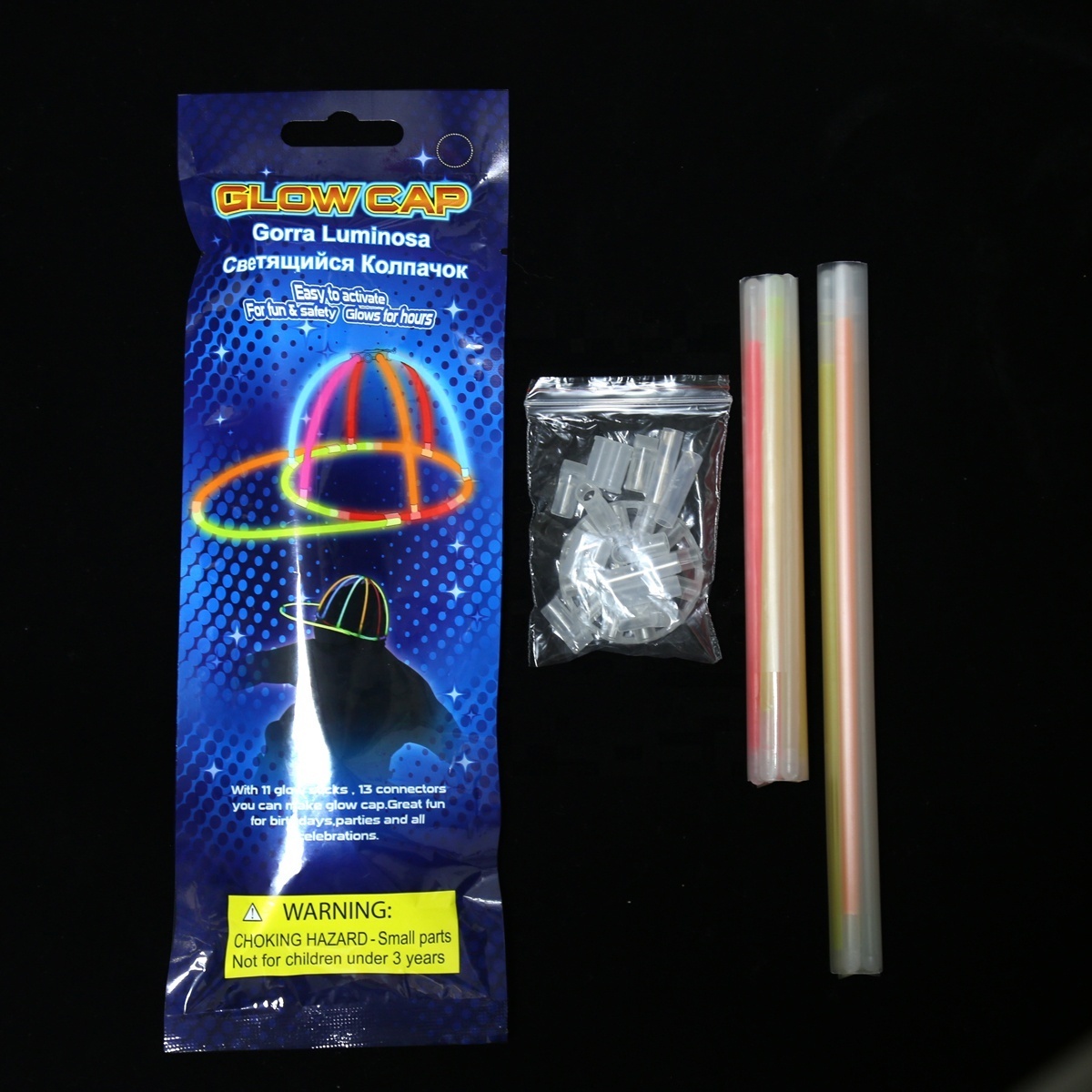 Fashionable Party Glow Cap Glow In The Dark Stick