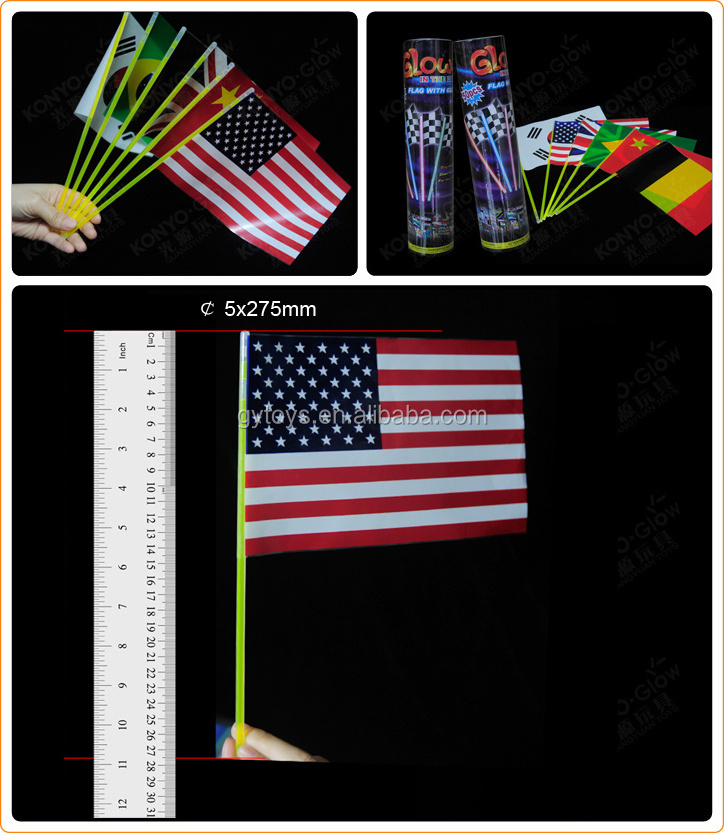 Customizable Fashionable Funny Glow Light Stick Flag For Party