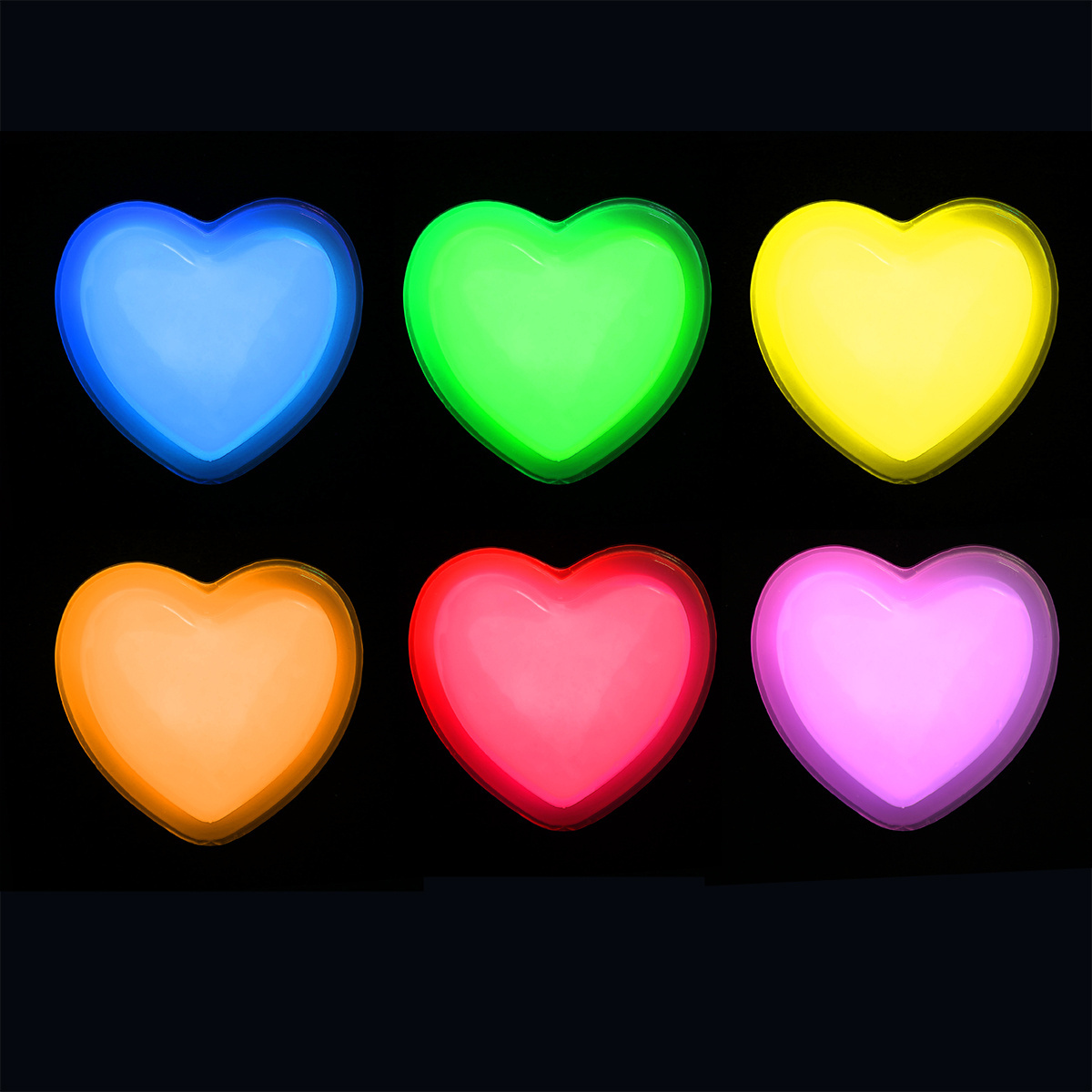 2023 New heart shaped glow toys holiday decoration Party light  glow badge