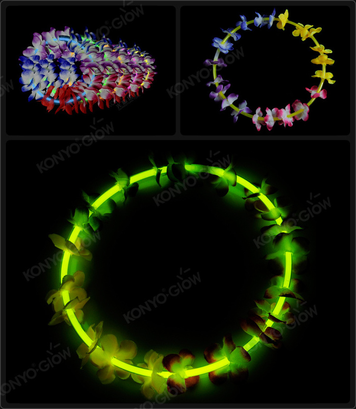 Wholesale Glow Necklace In The Dark Stick Flower Necklace For Party