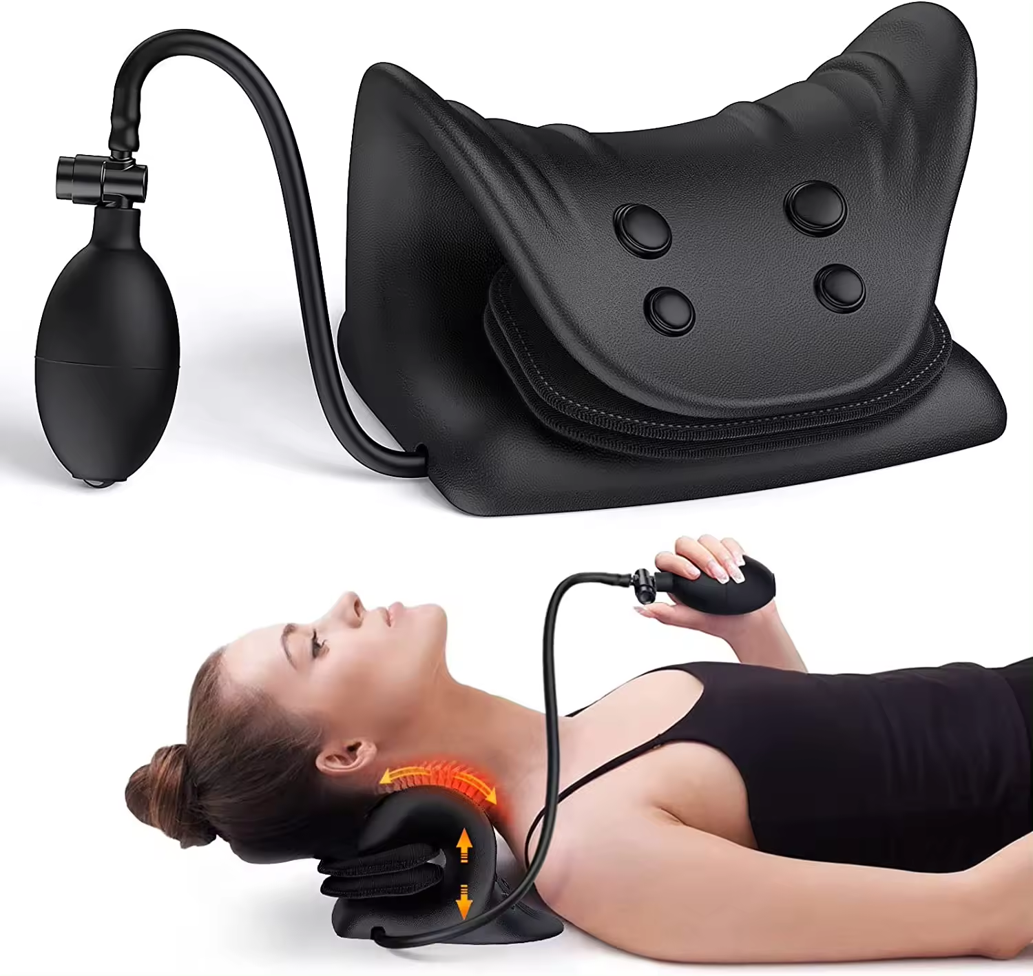 Hot Sale C-Curve Neck Stretcher Physical Therapy Cervical massage pillow neck Traction Device for Neck Pain Relief massage tools