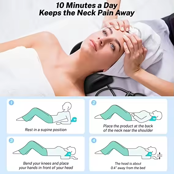 Hot Sale C-Curve Neck Stretcher Physical Therapy Cervical massage pillow neck Traction Device for Neck Pain Relief massage tools