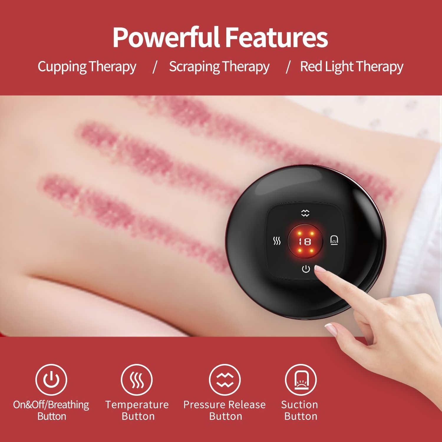 12 gears Smart Dynamic Cupping Therapy Set,Vacuum Cupping Therapy Machine Electric Massager scraping Electric cupping