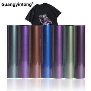 guangyintong PU Chameleon series iron on material for metallic heat transfer vinyl  heat transfer paper