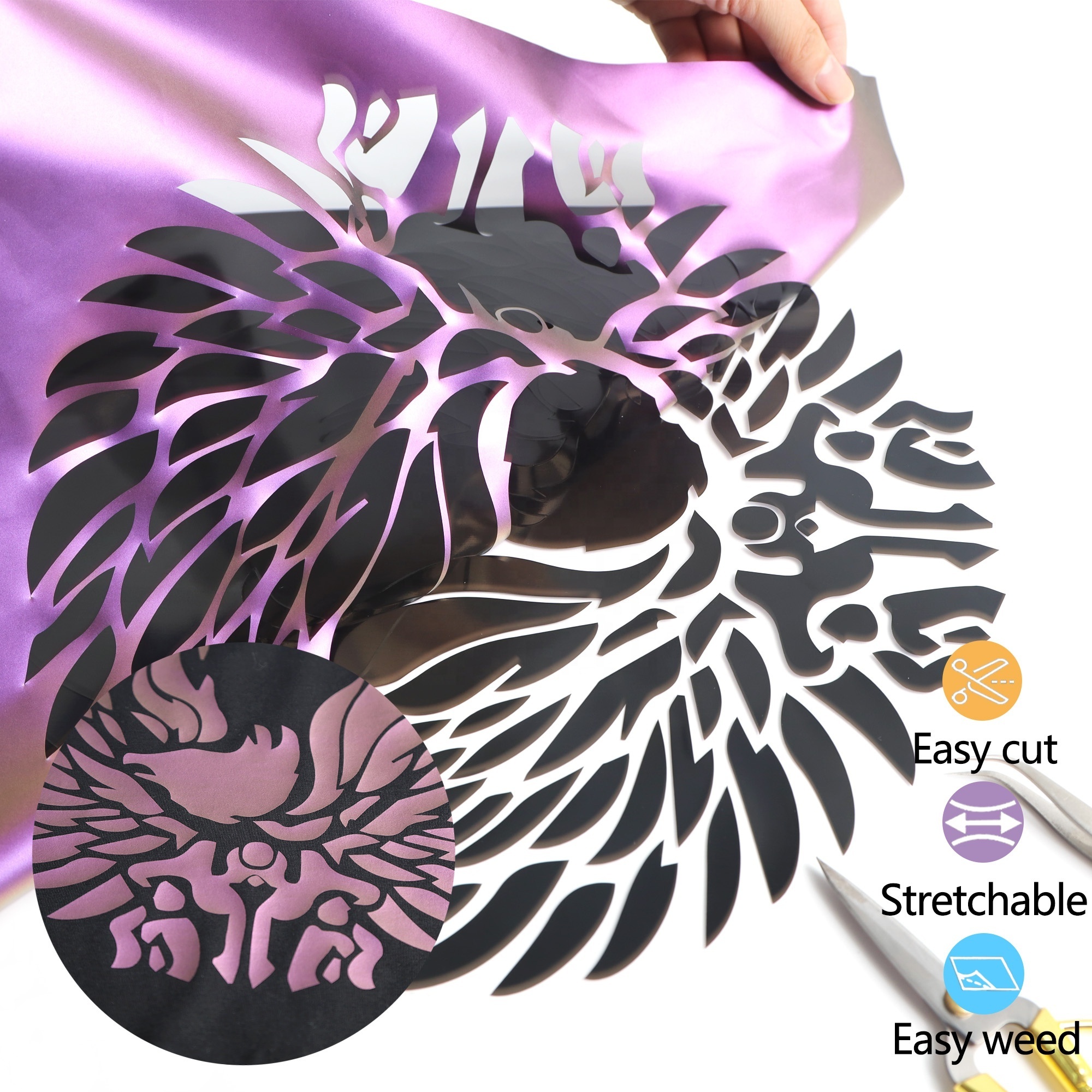 guangyintong PU Chameleon series iron on material for metallic heat transfer vinyl  heat transfer paper