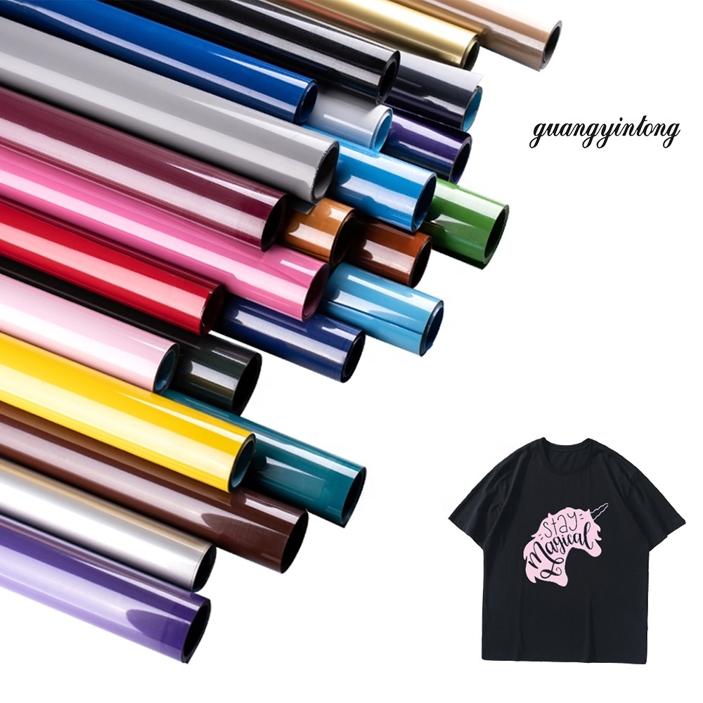 Guangyintong videoflex watercolor heat transfer vinyl htv rolls heat transfer vinyl weeding iron on paper for clothing