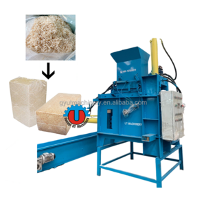 2024 New design automatic hydraulic 1kg per bag wood shaving sawdust bagging press baler packing machine for horse bedding