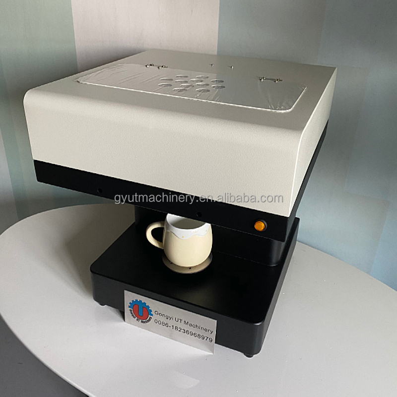 Multi Function Coffee Printer 3d Edible Food Printer for Cake Coffee Printing Machine Inkjet Printers Provided 18 UT Automatic