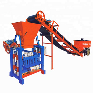 factory price cheap hard fire clay glass bricks out side wall diesel engine brick making machine with mixer