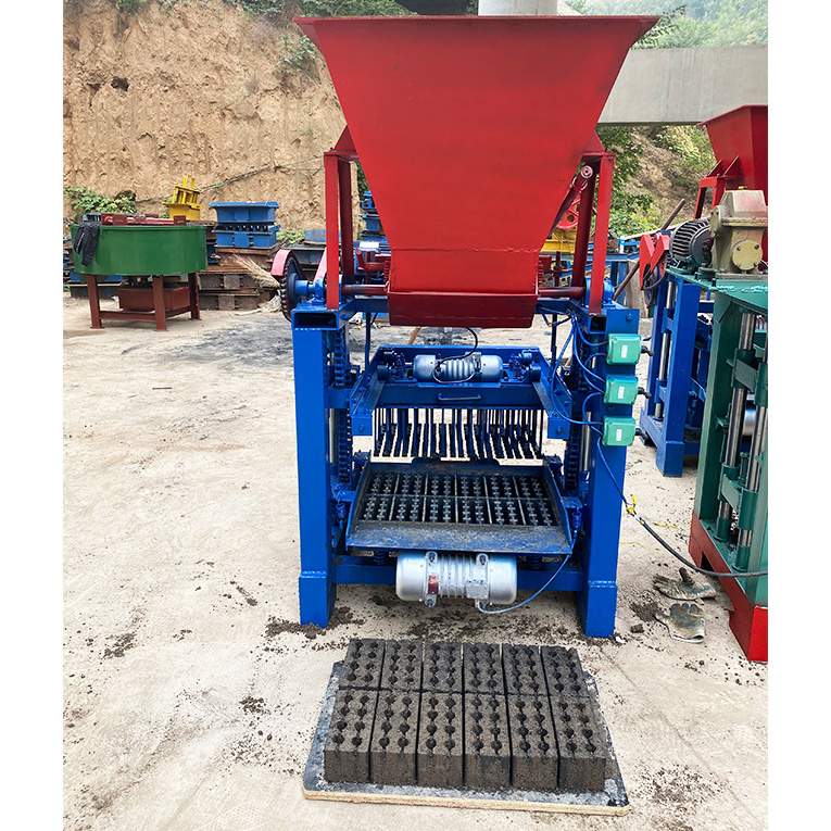 factory price cheap hard fire clay glass bricks out side wall diesel engine brick making machine with mixer