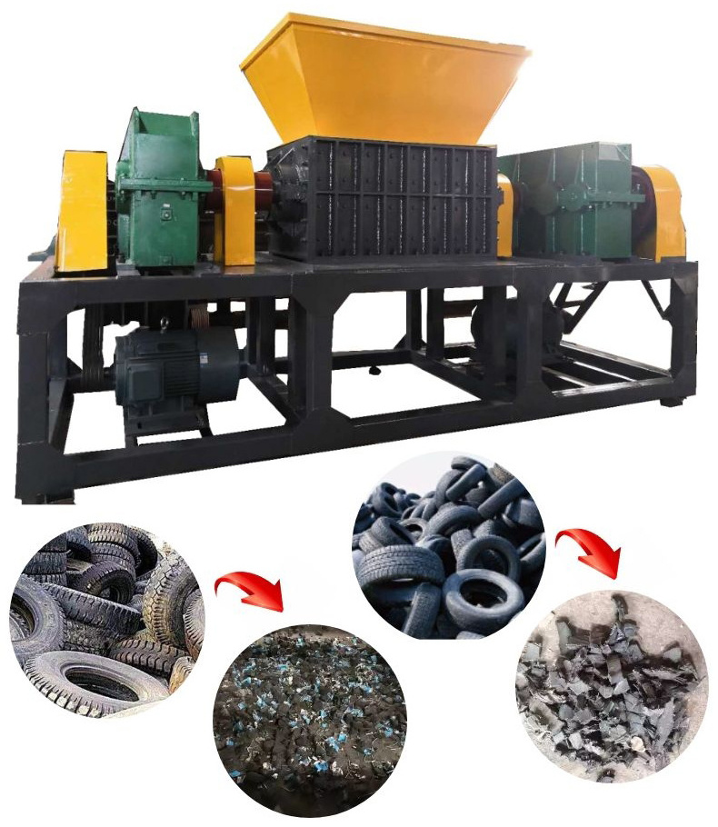 whole waste fully recycling tyre crusher car used mobile tracks portable tire shredder for sale