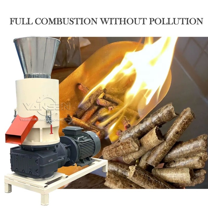 hot sale 600-800kg/h flat die alfalfa arass diesel engine wood pellet making machine for fire pelets