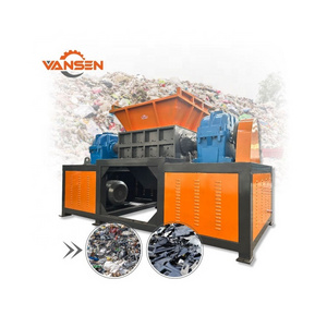 Double shaft waste plastic pu foam shredder crusher machine for plastic bags