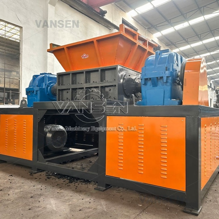 Double shaft waste plastic pu foam shredder crusher machine for plastic bags