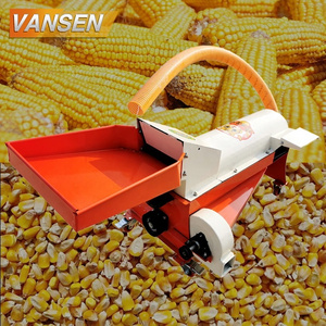 Small mini manual mobile electric sweet dry corn maize threshing thresher sheller machine