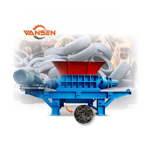 Double shaft waste tires tyre grinding shredder machine for sale