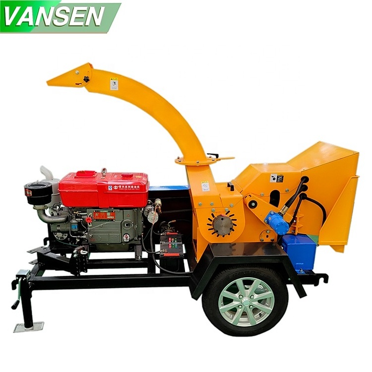 High quality removable diesel wood chipper machine wood log branch crusher cutter machine In Stock