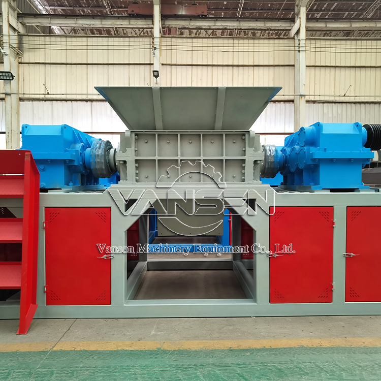 waste tyre recycling equipment shredder tire grinding machine double shaft shredder machine