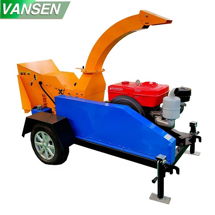 High quality removable diesel wood chipper machine wood log branch crusher cutter machine In Stock