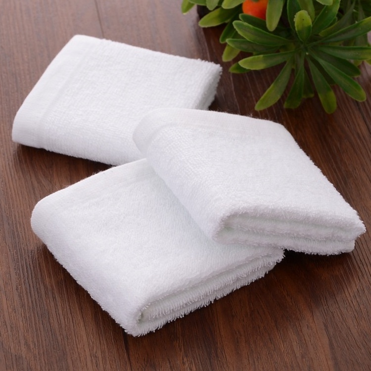 Factory Wholesale White Wash Cloth 100 Cotton 30*30cm Face Towel