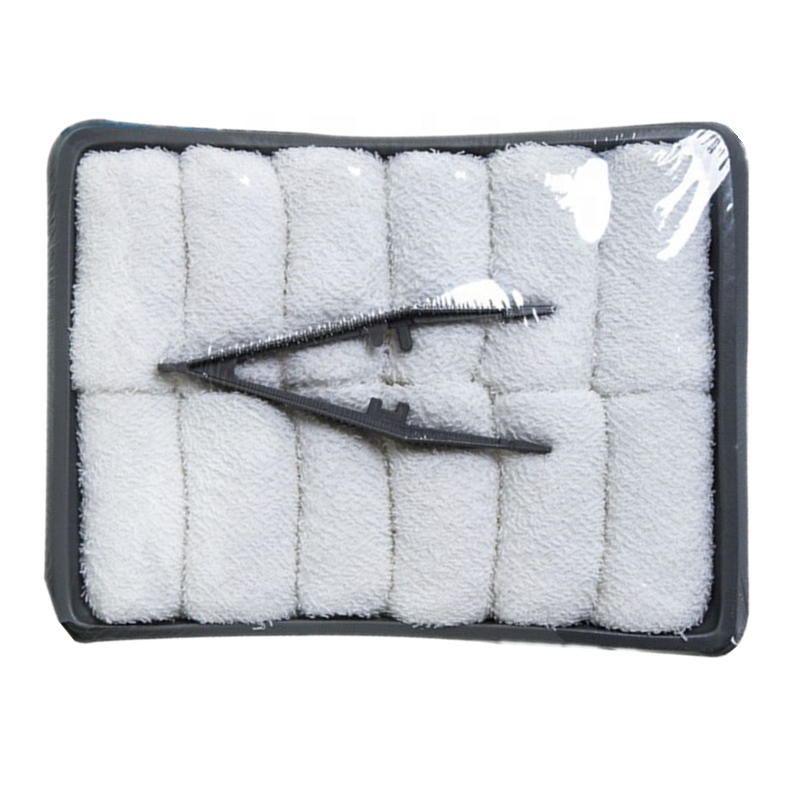 cotton lemon scented disposable oshibori hand face towel for airline