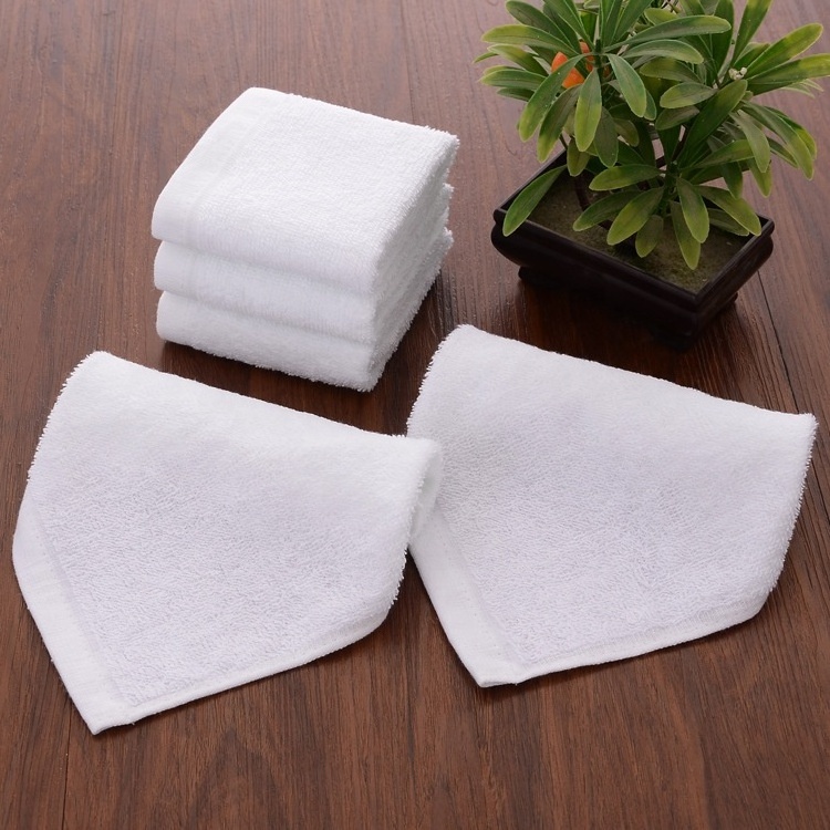 Factory Wholesale White Wash Cloth 100 Cotton 30*30cm Face Towel