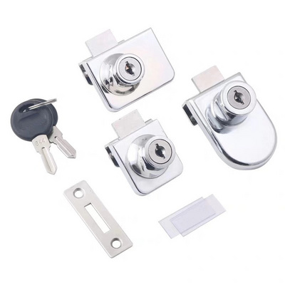 Glass Showcase Cabinet Lock for Sliding Glass Door Cupboard Display Case Glass Door Lock