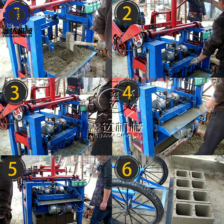 Small Concrete Fixed Manual interlocking Brick Machinery product hollow bricks for block molding machine  price