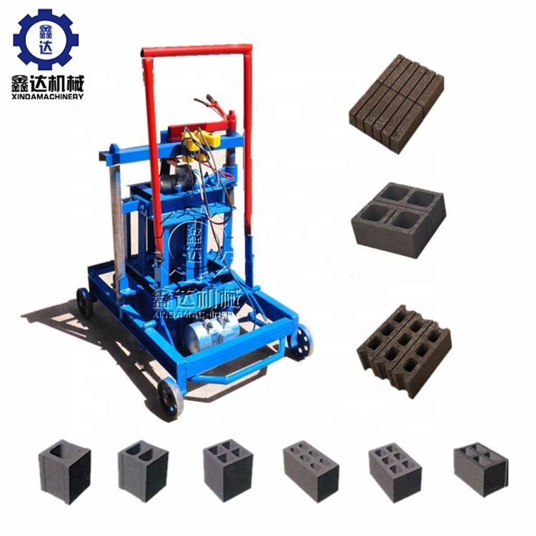 Low cost mobile egg laying type simple operation cement concrete brick making machine