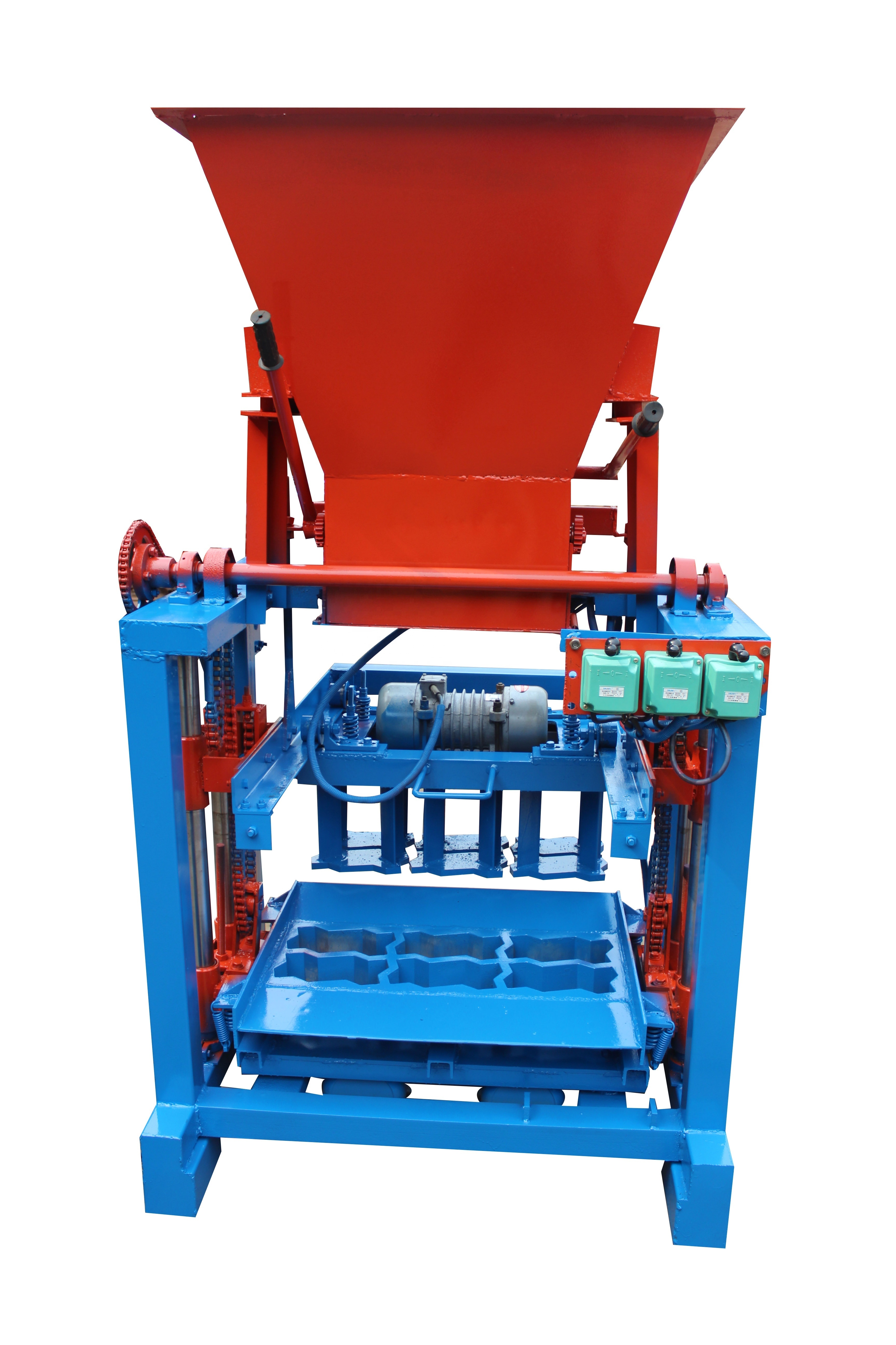 High Pressure Manual Press Interlocking Brick Paver Block Making Machine