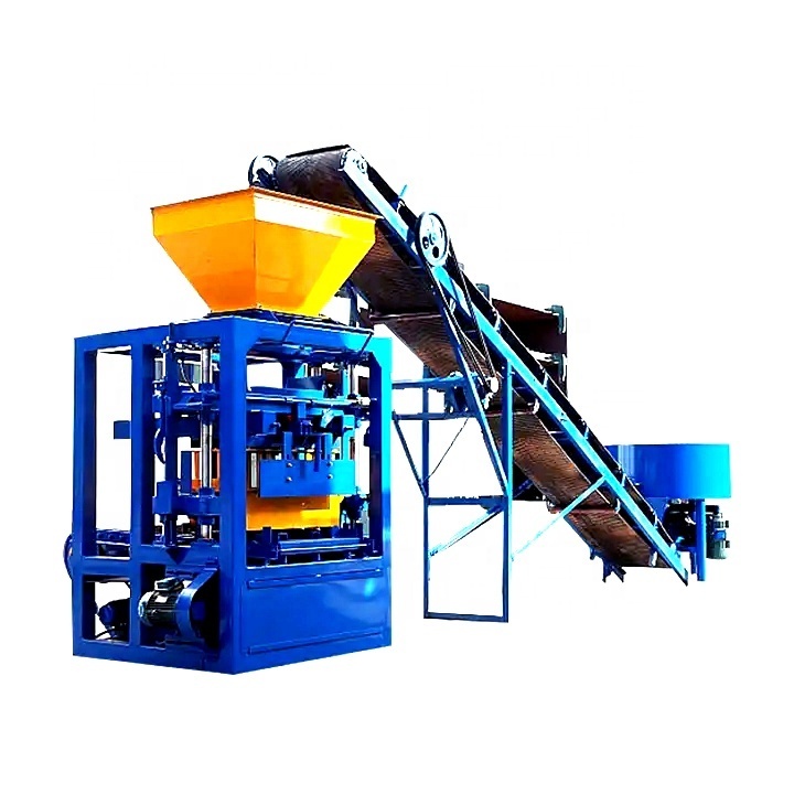 lowest price blocking cement brick machinery concrete interlocking block making machine 4-24 hollow brick making machine