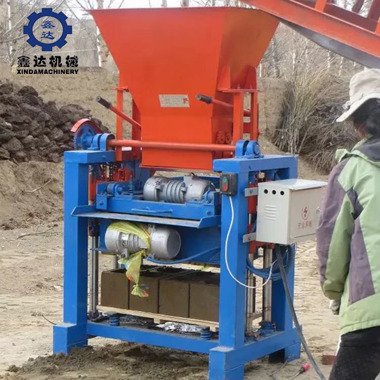 Semi-automatic block making machine river clay hollow brick machinery red soil bricks price in tamilnadu