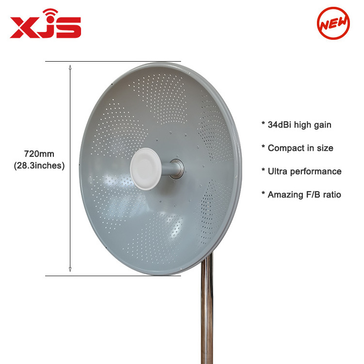 5GHz 34dBi MIMO dish antenna long range wifi 50km parabolic antenna for ubnt Rocket M5 mimosa