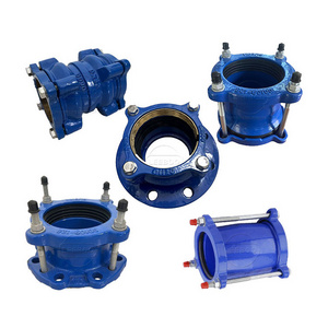 PN16 water pipe fitting ductile cast iron socket universal grip restraint flange adaptor for pvc hdpe upvc ductile steel pe pipe