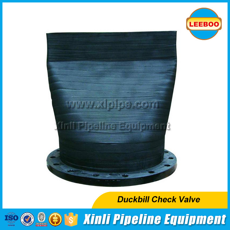 Weather resistance prevent backflow epdm rubber flanged duckbill check valve