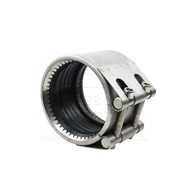 Leeboo High pressure stainless steel or ductile iron single band straight sleeve coupling quick connect pipe leak repair clamp