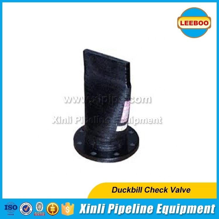 Integral flanged rubber duckbill valve for Storm water drain check valve