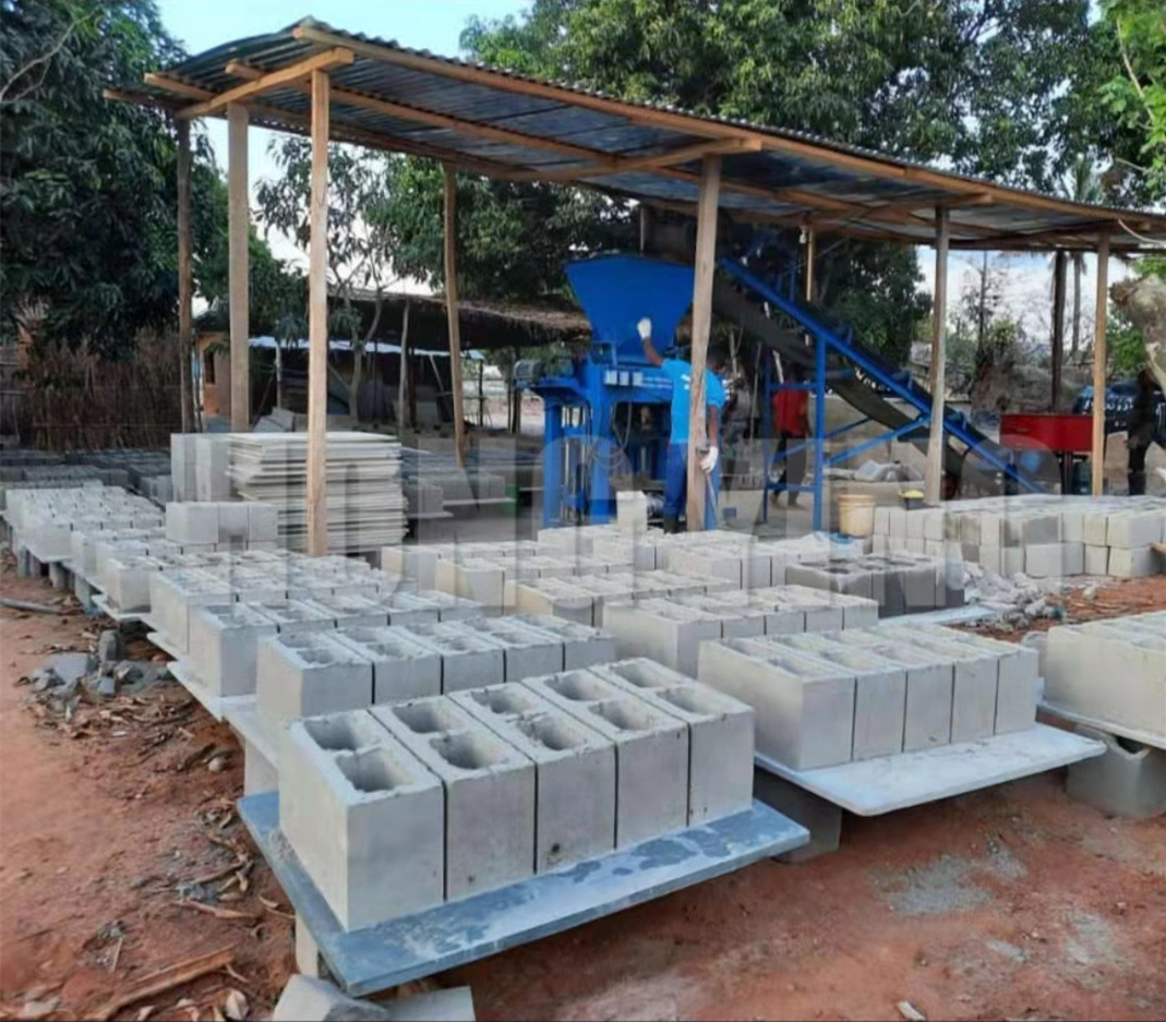 QMJ4-35C brick making machinery to make hollow block concrete blocks/maquinas para hacer bloques de cemento precio