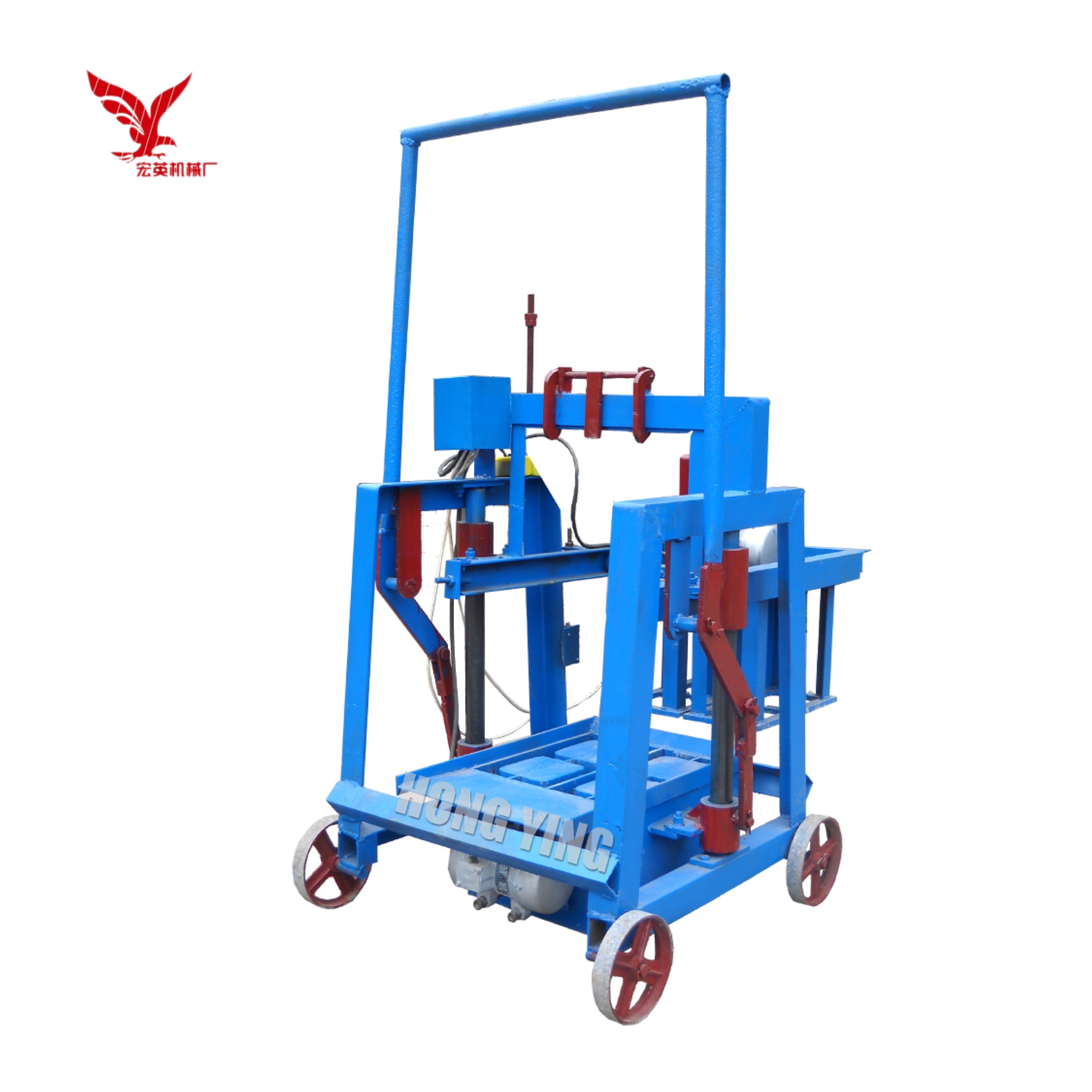 QMY2-40 concrete simple walking movable hollow block brick making machine