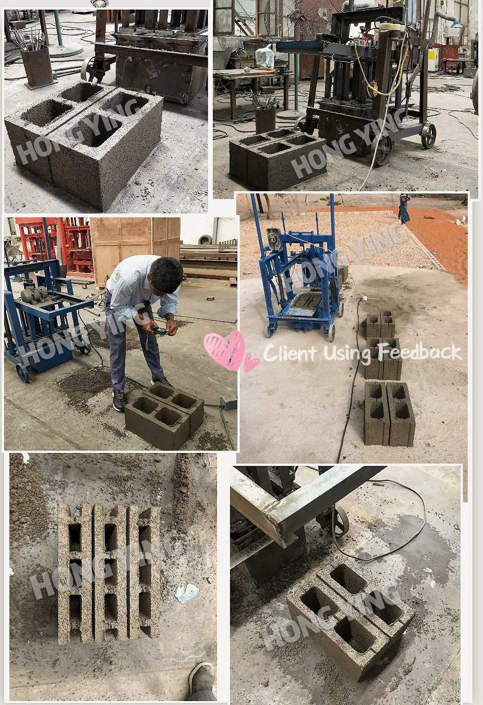 Block molding machine brick making block making machine manual brick