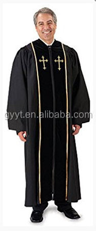 Custom Black Stock Clergy Robes for Adult Wholesale cassock