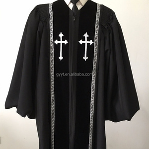 deluxe wholesale Embroidered vestments clergy robes choir robes for church