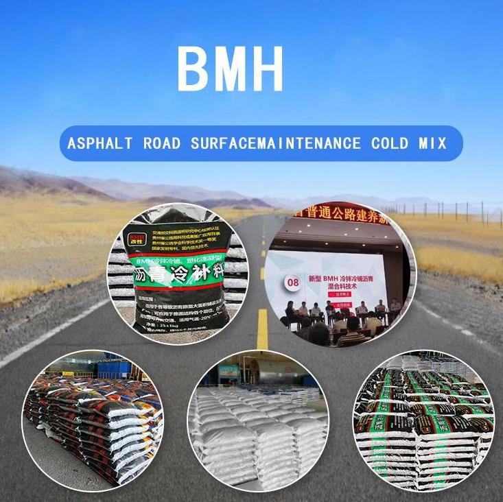 Manufacturer Supply Pavement Bitumen 25kg Bag Pack Plasticizing Quick-Setting Type Cold Mix Asphalt Patch