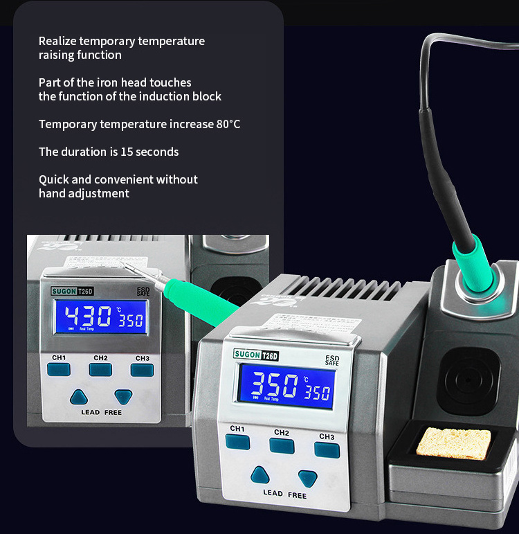 T26d Constant Temperature Electric Soldering Iron Station Machine Desoldering Station Mobile Phone Repair Tool For Phone Repair