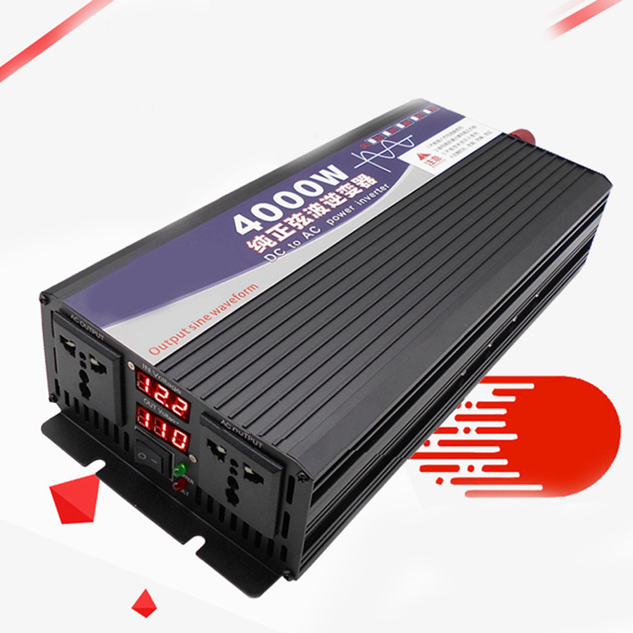 Digital Display Pure Sine Wave Micro Inverter Dc 12/24V To Ac 110V High Power Off-grid Solar Hybrid Car Inverter Converters